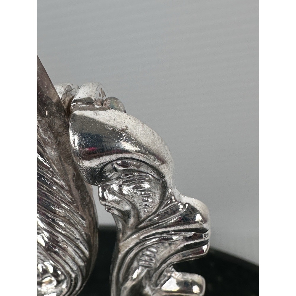Vintage French Baroque Swivel Swing Cherubs Mirror Silver Plated Art Nouveau - Picture 14 of 16